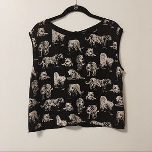 ✨LAST DAY!✨ F21 tiger print button-back blouse